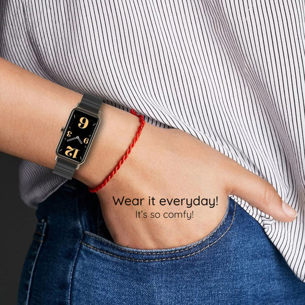 Techsuit - Watchband (W012) - Apple Watch 1/2/3/4/5/6/7/8/9/10/SE/SE 2/Ultra/Ultra 2 (42/44/45/46/49mm) - Black