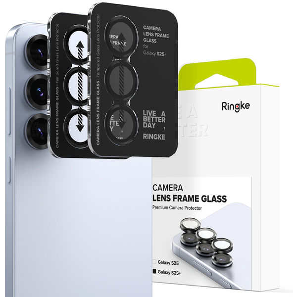 Ringke - Camera Lens Frame Glass - Samsung Galaxy S25 Plus - Black