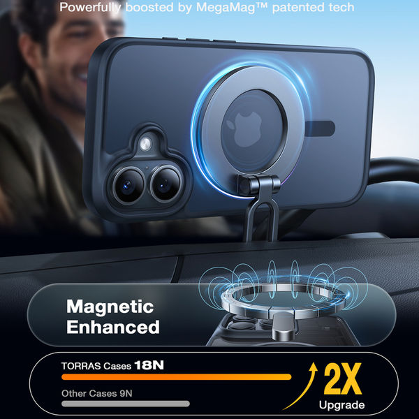 Torras - Guardian Magnetic Series - iPhone 16 - Black