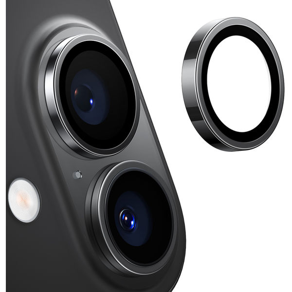 Torras - Lensguard Camera Protector - iPhone 16 Plus - Black