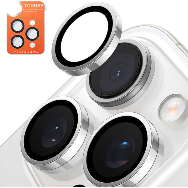 Torras - Lensguard Camera Protector - iPhone 16 Pro Max - Titanium Grey