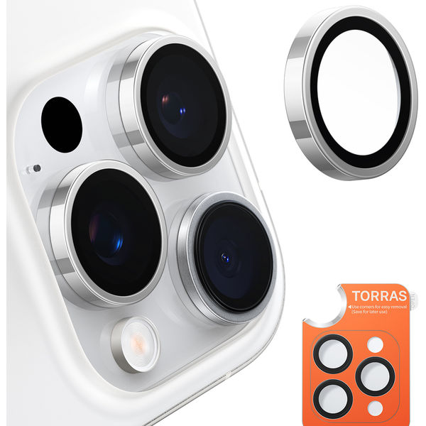 Torras - Lensguard Camera Protector - iPhone 16 Pro Max - Titanium Grey