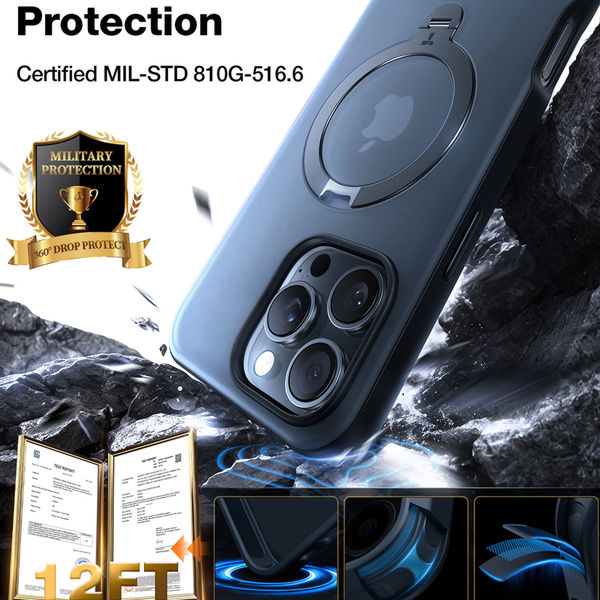 Torras - Ostand Spin Series - iPhone 16 Pro Max - Black