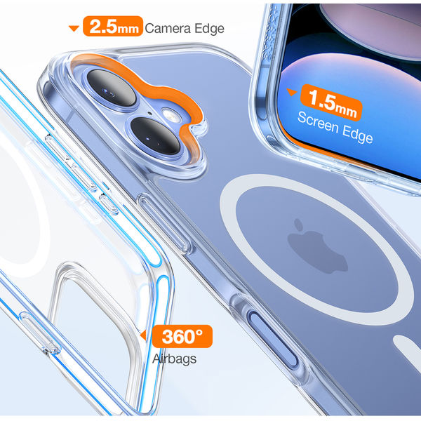 Torras - Diamond MagSafe Series - iPhone 16 - Clear