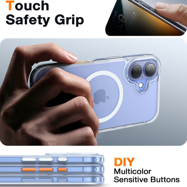 Torras - Diamond MagSafe Series - iPhone 16 - Clear