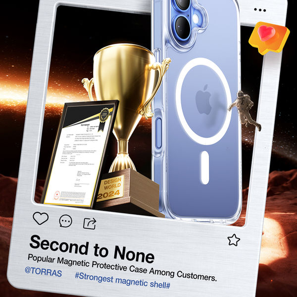 Torras - Diamond MagSafe Series - iPhone 16 - Clear