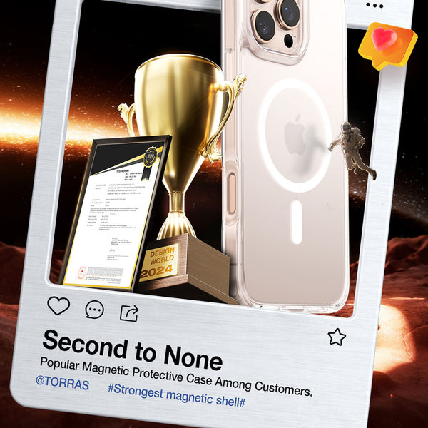 Torras - Diamond MagSafe Series - iPhone 16 Pro Max - Clear