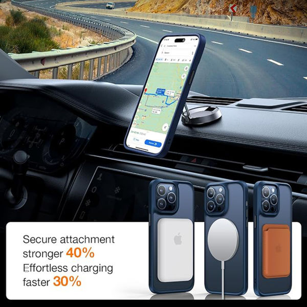 Torras - Guardian Magnetic Series - iPhone 15 Pro - Navy Blue