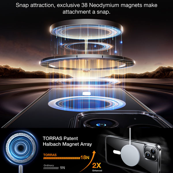 Torras - Diamond MagSafe Series - iPhone 15 - Clear