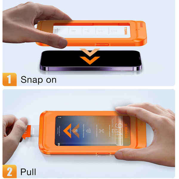 Torras - GlassGo Epic Privacy - iPhone 15 Pro Max - Black