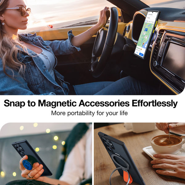 Torras - Guardian Magnetic Series - Samsung Galaxy S24 Ultra - Black