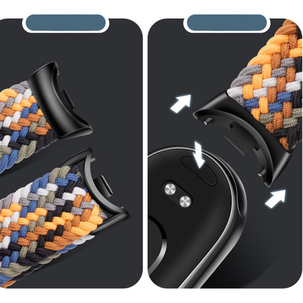 Techsuit - Watchband (W032) - Xiaomi Mi Band 8 / 8 NFC / 9 / 9 NFC - Dark Cherry