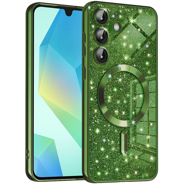 Techsuit - Luxury Glitter MagSafe - Samsung Galaxy A16 4G / A16 5G - Deep Green