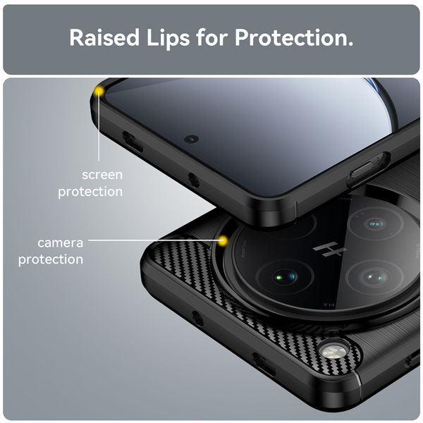 Techsuit - Carbon Silicone - Oppo Find X8 Pro - Black