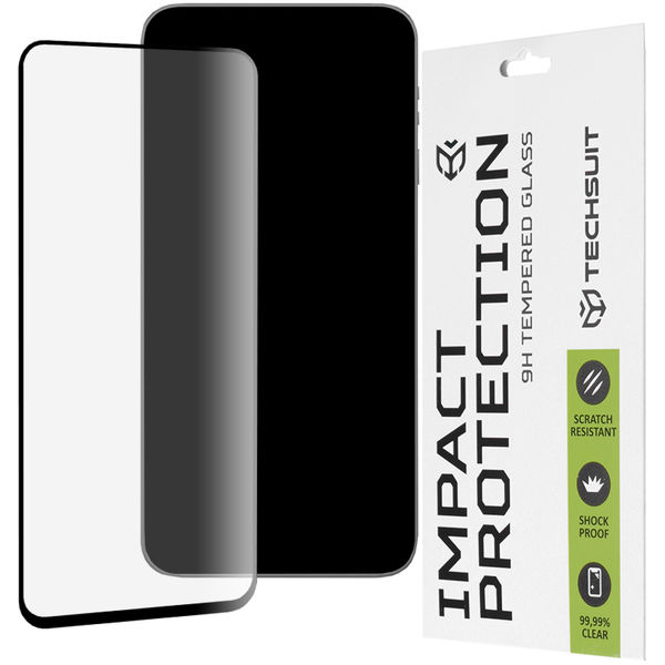 Techsuit - 111D Full Cover / Full Glue Glass - Xiaomi Redmi Note 14 4G / Redmi Note 14 5G - Black