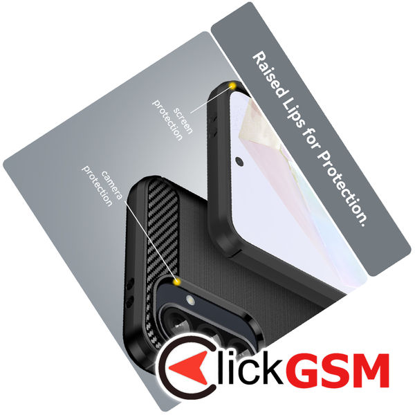 Techsuit - Carbon Silicone - Samsung Galaxy A56 5G - Black