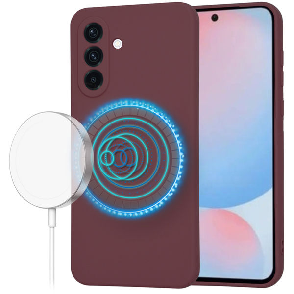 Techsuit - SoftFlex MagSafe - Samsung Galaxy A56 5G - Plum Red