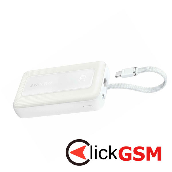 Anker - Power Bank Zolo (A1688H21) - Type-C, USB, 10000mAh, 30W, with Type-C Cable - White