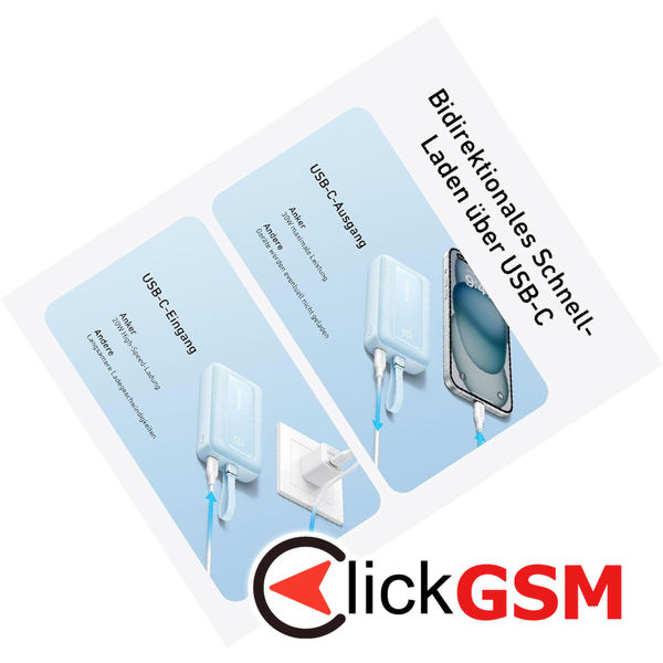 Anker - Power Bank Zolo (A1688H21) - Type-C, USB, 10000mAh, 30W, with Type-C Cable - White