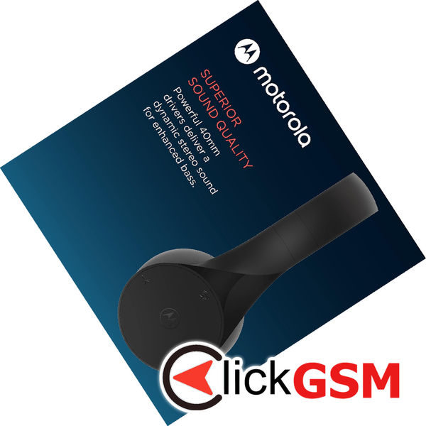 Motorola - Wireless Headphones Sound Moto (XT500) - Bluetooth, On-Ear, Multipoint, Alexa, Siri, Noise Isolation - Black