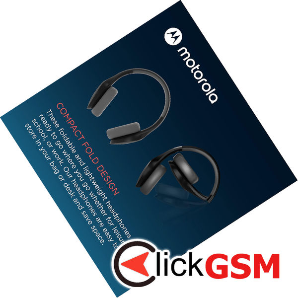 Motorola - Wireless Headphones Sound Moto (XT500) - Bluetooth, On-Ear, Multipoint, Alexa, Siri, Noise Isolation - Black