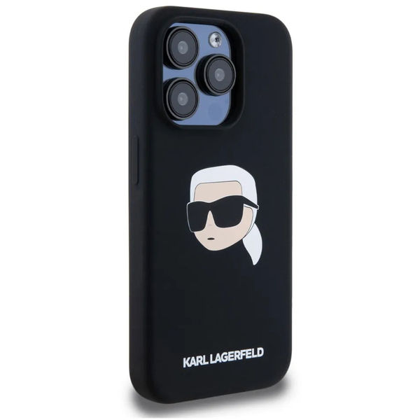 Karl Lagerfeld - Silicone MagSafe (KLHMP15SSKHPPLK) - iPhone 15 - Karl`s Head