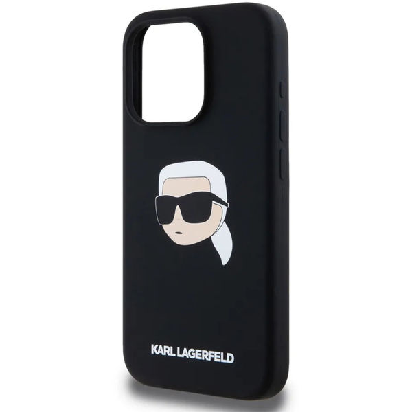 Karl Lagerfeld - Silicone MagSafe (KLHMP15SSKHPPLK) - iPhone 15 - Karl`s Head