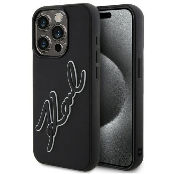 Karl Lagerfeld - 3D Design (KLHCP15X3DRKSDLK) - iPhone 15 Pro Max - Rubber Signature