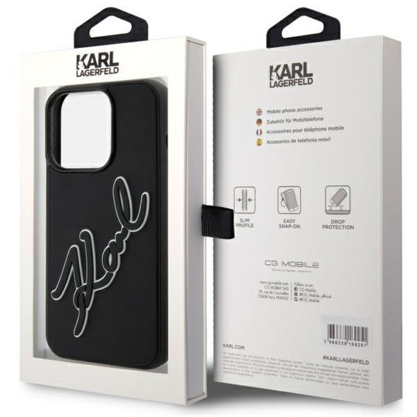 Karl Lagerfeld - 3D Design (KLHCP15X3DRKSDLK) - iPhone 15 Pro Max - Rubber Signature