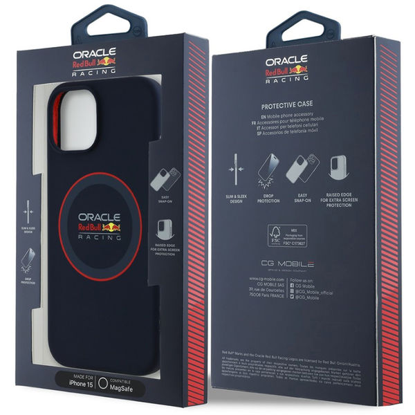Red Bull Racing - Silicone Red Ring MagSafe (RBHMP15S24SIILVR) - iPhone 15 - Navy