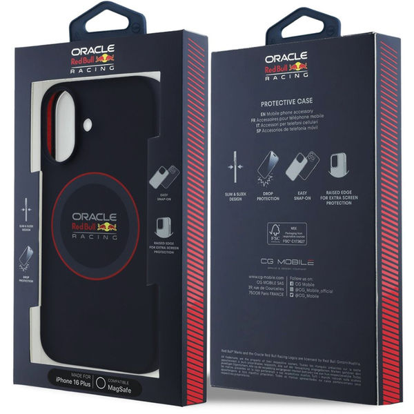 Red Bull Racing - Silicone Red Ring MagSafe (RBHMP16M24SIILVR) - iPhone 16 Plus - Navy