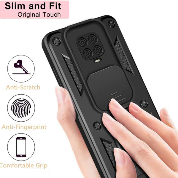 Techsuit - CamShield Series - Xiaomi Redmi Note 9S / Note 9 Pro / Note 9 Pro Max - Black