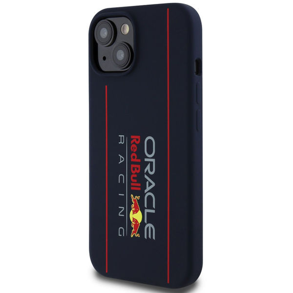 Red Bull Racing - Silicone Oversize Vertical Logo MagSafe (RBHMP15S24SIOLRV) - iPhone 15 - Navy