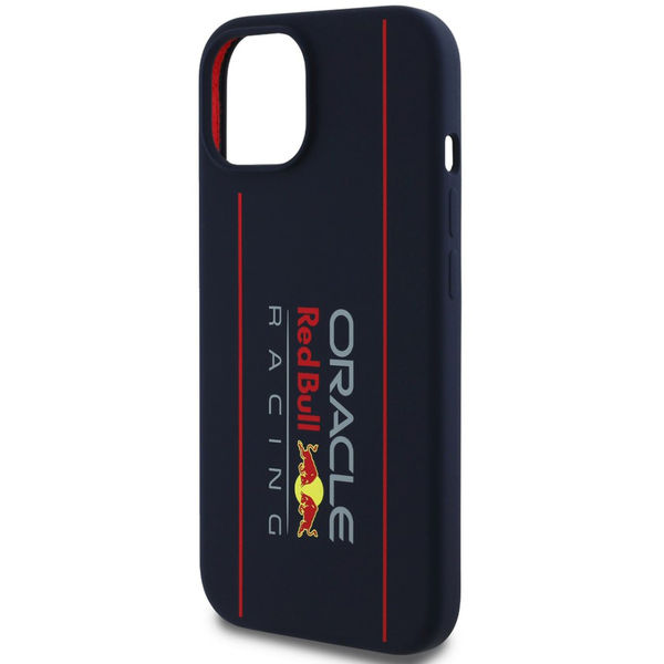 Red Bull Racing - Silicone Oversize Vertical Logo MagSafe (RBHMP15S24SIOLRV) - iPhone 15 - Navy