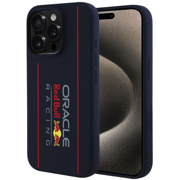 Red Bull Racing - Silicone Oversize Vertical Logo MagSafe (RBHMP15L24SIOLRV) - iPhone 15 Pro - Navy