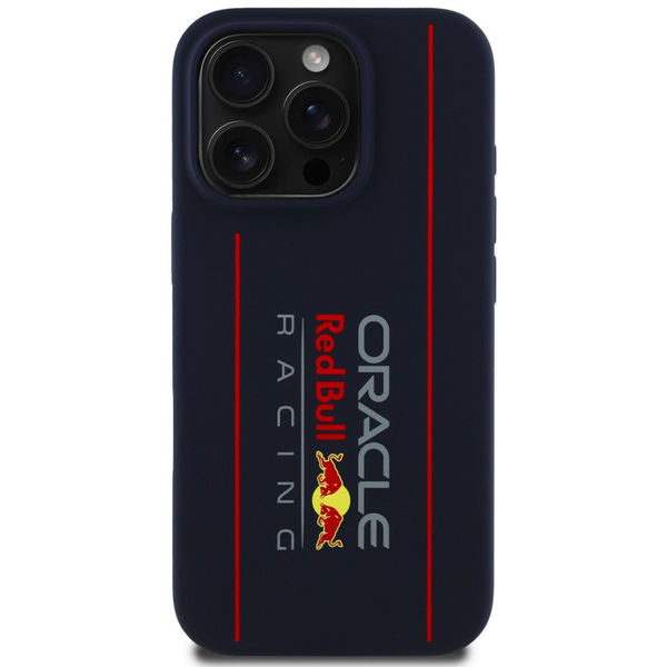 Red Bull Racing - Silicone Oversize Vertical Logo MagSafe (RBHMP15L24SIOLRV) - iPhone 15 Pro - Navy