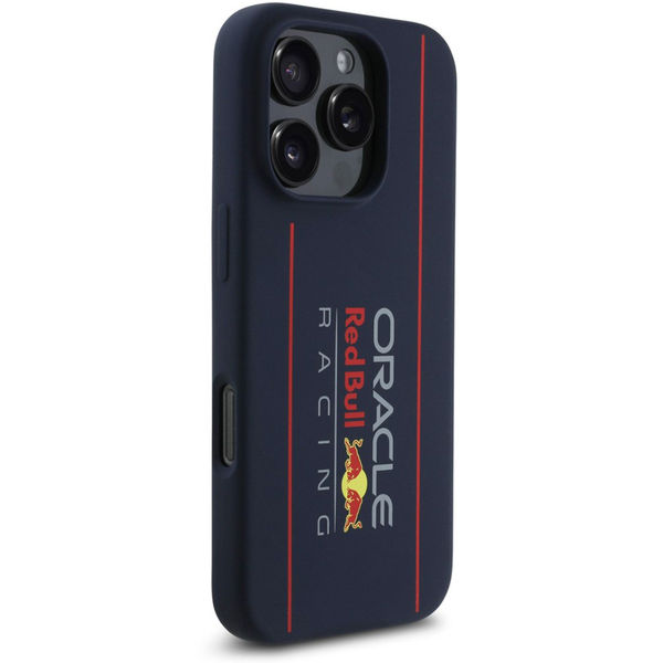 Red Bull Racing - Silicone Oversize Vertical Logo MagSafe (RBHMP16L24SIOLRV) - iPhone 16 Pro - Navy