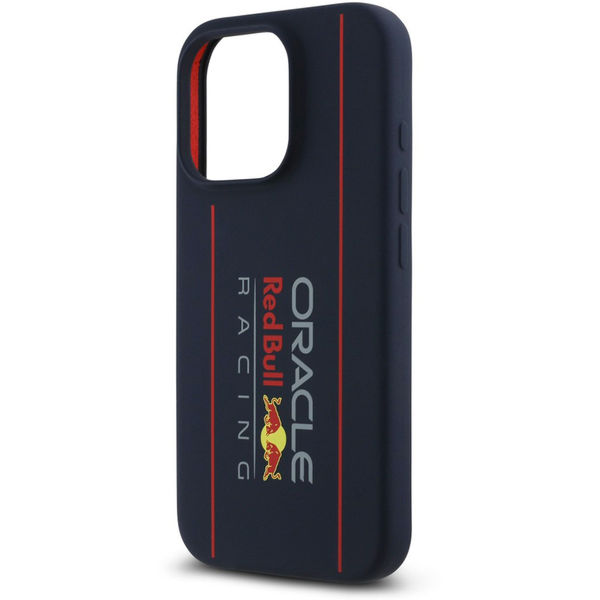 Red Bull Racing - Silicone Oversize Vertical Logo MagSafe (RBHMP16L24SIOLRV) - iPhone 16 Pro - Navy