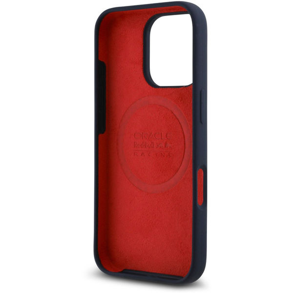 Red Bull Racing - Silicone Oversize Vertical Logo MagSafe (RBHMP16L24SIOLRV) - iPhone 16 Pro - Navy