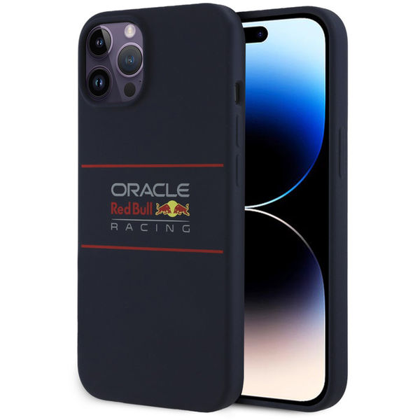 Red Bull Racing - Silicone Horizontal Centered Logo MagSafe (RBHMP14L24SIHSRV) - iPhone 14 Pro - Navy