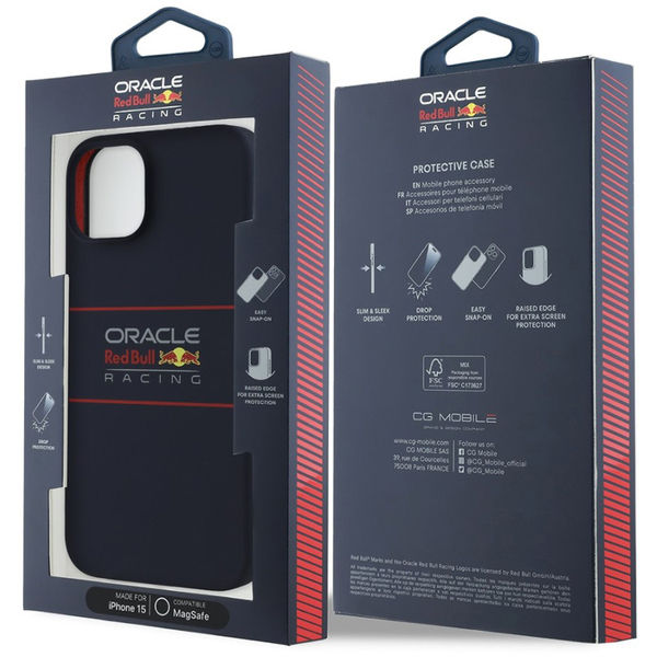 Red Bull Racing - Silicone Horizontal Centered Logo MagSafe (RBHMP15S24SIHSRV) - iPhone 15 - Navy