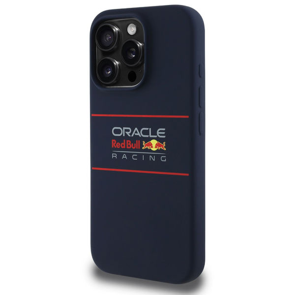 Red Bull Racing - Silicone Horizontal Centered Logo MagSafe (RBHMP15L24SIHSRV) - iPhone 15 Pro - Navy