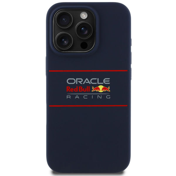 Red Bull Racing - Silicone Horizontal Centered Logo MagSafe (RBHMP15X24SIHSRV) - iPhone 15 Pro Max - Navy