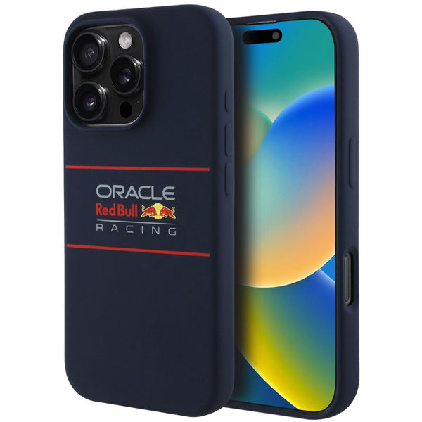 Red Bull Racing - Silicone Horizontal Centered Logo MagSafe (RBHMP16X24SIHSRV) - iPhone 16 Pro Max - Navy