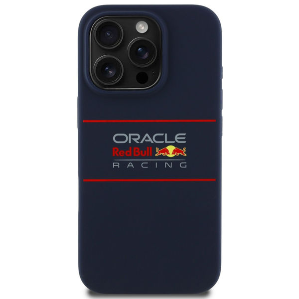 Red Bull Racing - Silicone Horizontal Centered Logo MagSafe (RBHMP16X24SIHSRV) - iPhone 16 Pro Max - Navy