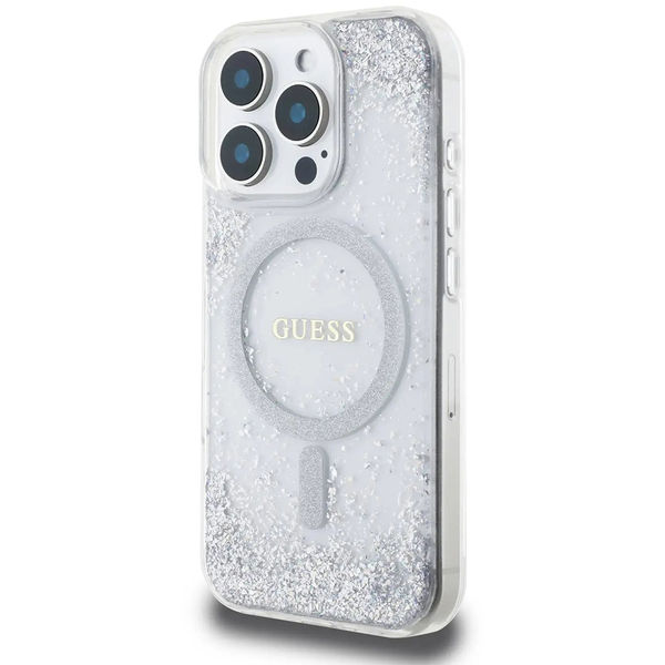 Guess - IML Glitter Gradient MagSafe (GUHMP16LRGRGES) - iPhone 16 Pro - Silver