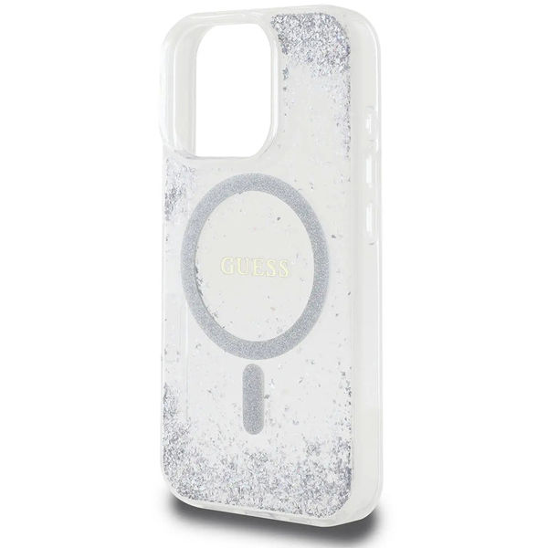 Guess - IML Glitter Gradient MagSafe (GUHMP16LRGRGES) - iPhone 16 Pro - Silver