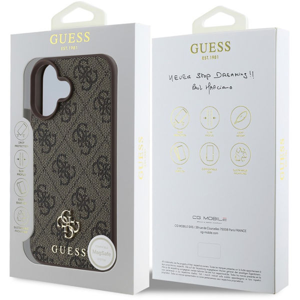 Guess - Hardcase 4G Classic MagSafe (GUHMP16SP4SM4MW) - iPhone 16 - Brown