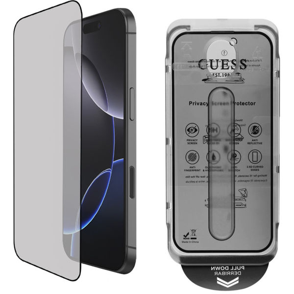 Guess - Privacy 2.5D Outline (GUTGP16LBOKGCIP) - iPhone 16 Pro - Black