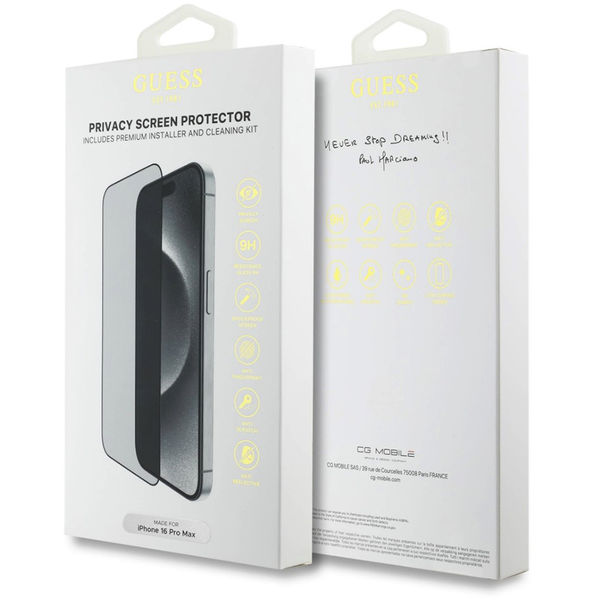 Guess - Privacy 2.5D Outline (GUTGP16LBOKGCIP) - iPhone 16 Pro - Black